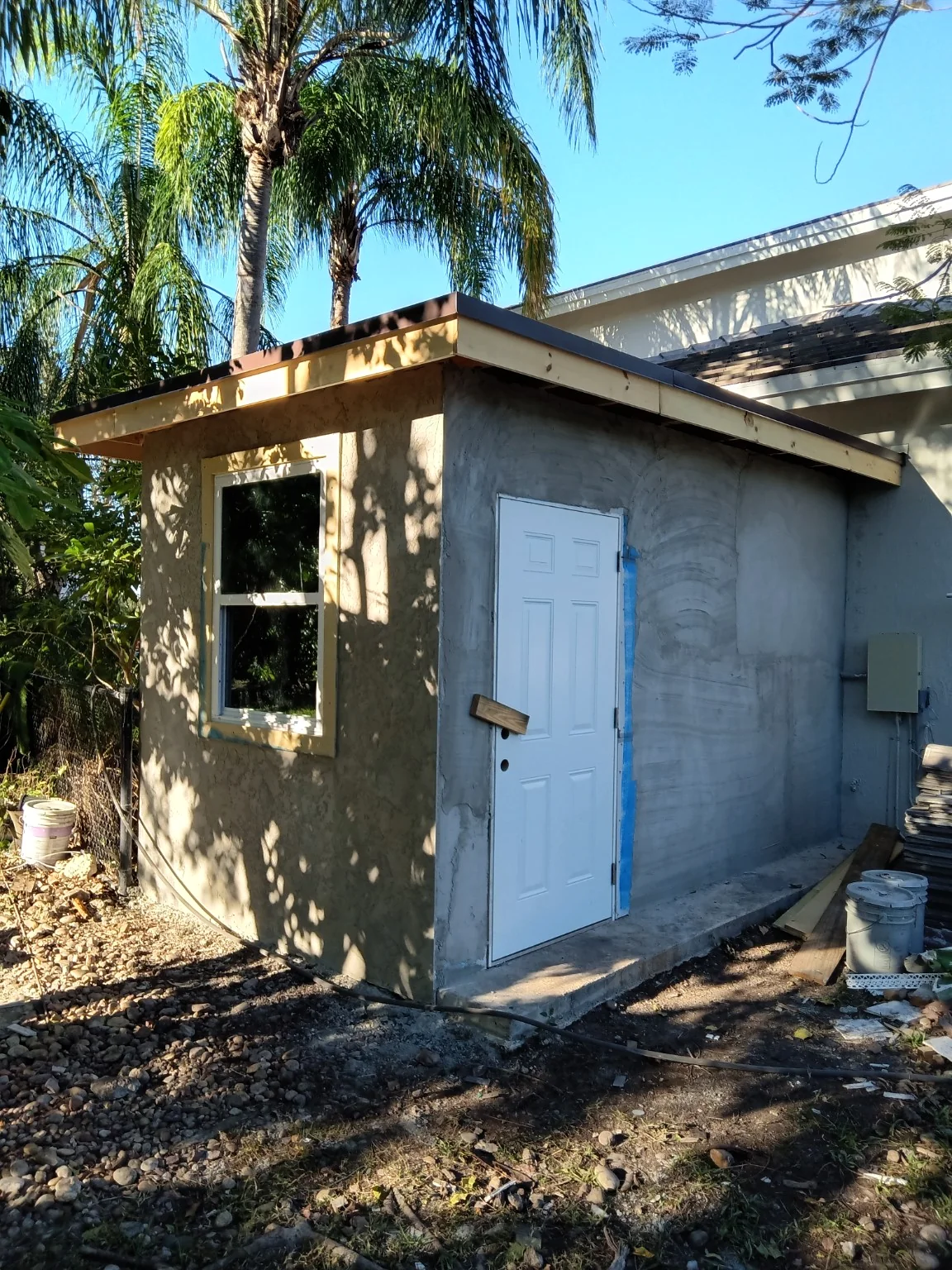 Completed exterior home addition