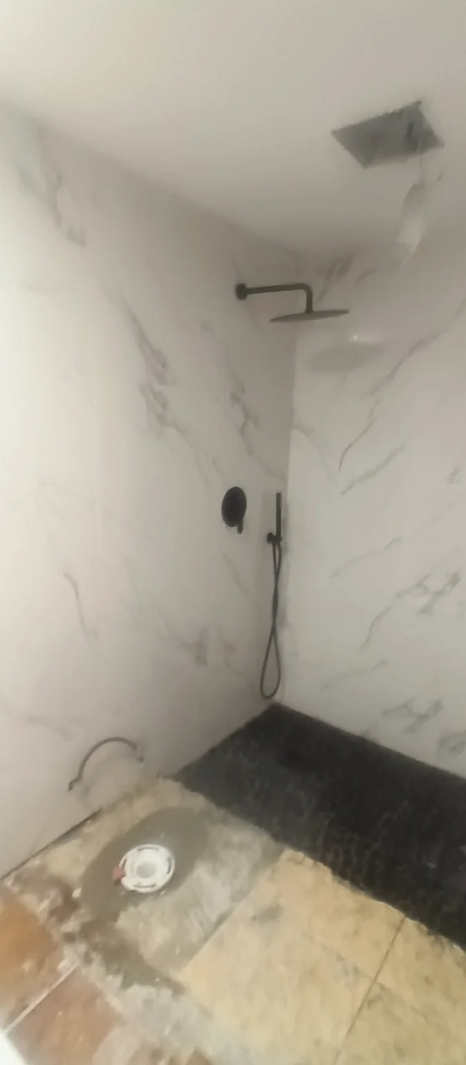 Walk-in shower installation